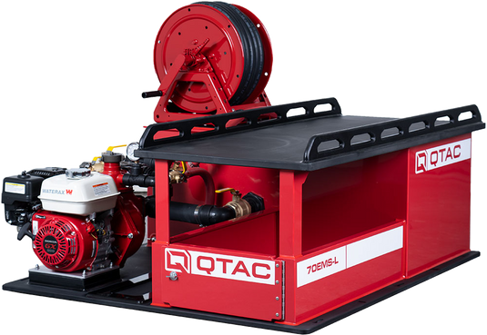 Dark Slate Gray QTAC 70EMS-L UTV Firefighting Skid - 70 Gallon Tank, 2.1HP Honda Engine / 5.5HP Honda Engine