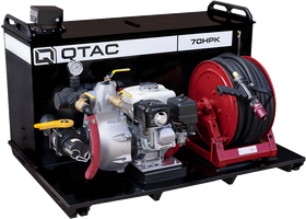 Gray QTAC 70HPK UTV Firefighting Skid - 70 Gallon Tank, 5HP Honda Engine, 132 GPM, 75 Foot Hose