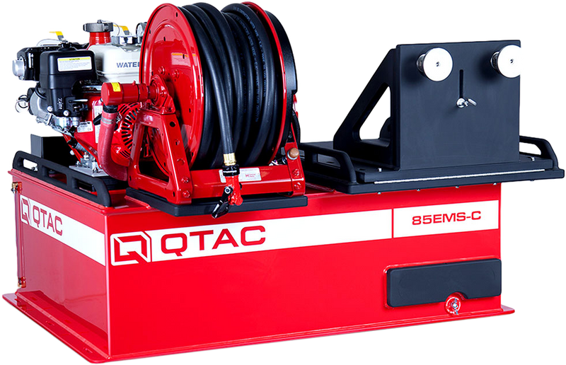 Load image into Gallery viewer, Firebrick QTAC 85 EMS-C UTV Firefighting Skid with Rescue Basket - Medium Pressure, 2′′ NST Threaded Suction 1-1/2′′ NST Discharge,  Hose Reel Line up to 100 feet of 3/4′′, Max PSI of 61 and GPM of 73
