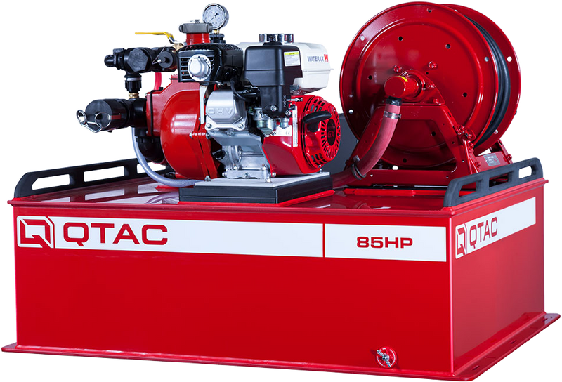 Load image into Gallery viewer, Firebrick QTAC 85HP - UTV Firefighting Skid - 85 Gallon Tank, 5.5HP Honda Engine, 75&#39; hose length
