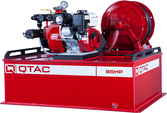 Firebrick QTAC 85HP - UTV Firefighting Skid - 85 Gallon Tank, 5.5HP Honda Engine, 75' hose length