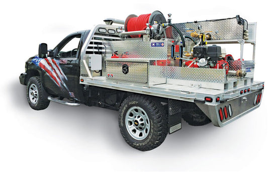 Gray FIRELITE® Truck Transport – 200 Gallon Capacity, 6.5HP, 9HP or 13HP Darley Pump, 65-120 GPM, 36-225 PSI