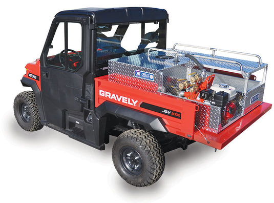 Dark Slate Gray FIRELITE® UTV Transport Darley, 55/70 Gallon Capacity, 6.5HP Honda Pump, 20-65 GPM / 48-120 PSI