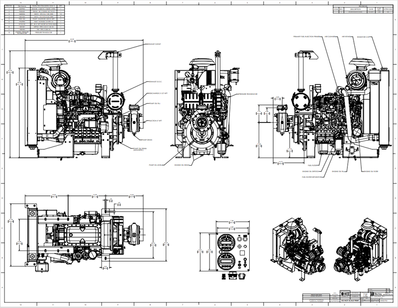 Load image into Gallery viewer, Black HE 65K KUBOTA Diesel Pump 600 GPM / 255 PSI
