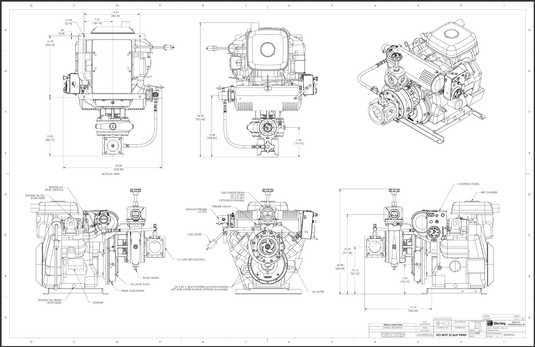 Dim Gray HGE 37V EFI Portable Pump