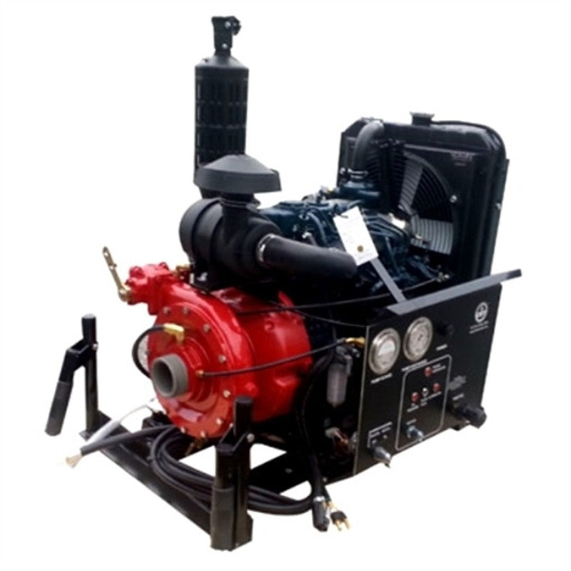 Load image into Gallery viewer, Black CET 21hp Kubota Mid-Range Firefighting Pump - PFP-21hp DSL-MR - 250 GPM / 190 PSI Max - 1x1.5&quot; Outlet - NH/NST / 1x2.5&quot; Inlet NH/NST - Available in Skid Version
