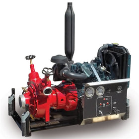 Dark Slate Gray CET 25hp Kubota Diesel High Pressure/High Volume Portable Fire Pump - PFP-25HP-DSL - 340 GPM / 125 PSI Max - 2x2.5