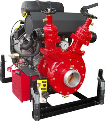 Sienna CET 38hp High Pressure / High Volume Fire Pump - PFP-38HPKHL-MF - 680 GPM / 205 PSI Max - Two 2 1⁄2’’ Delivery Outlet with Pressure Valve / One 4’’ Suction Inlet