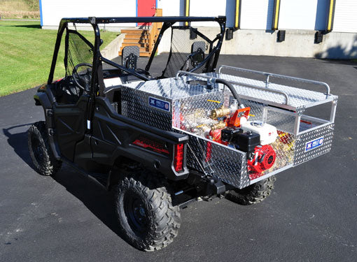 Dark Slate Gray FIRELITE® UTV Transport Darley, 55/70 Gallon Capacity, 6.5HP Honda Pump, 20-65 GPM / 48-120 PSI