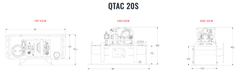 Load image into Gallery viewer, Light Gray QTAC 20S- ATV Firefighting Skid - 20 Gallon Tank - 1HP Honda Engine - 30GPM
