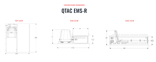 Light Gray QTAC EMS-R UTV Rescue Litter Platform