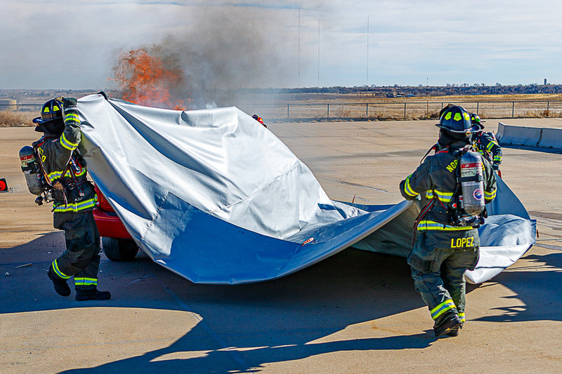 Load image into Gallery viewer, Gray Darley Car Fire Blanket
